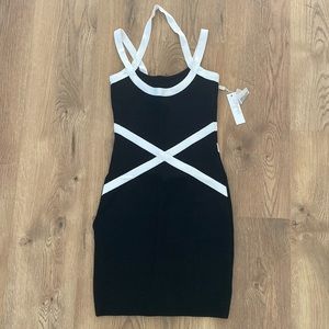 Stretta Black Bodycon Dress